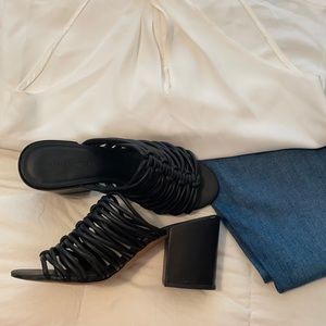 Rebecca Minkoff black mules